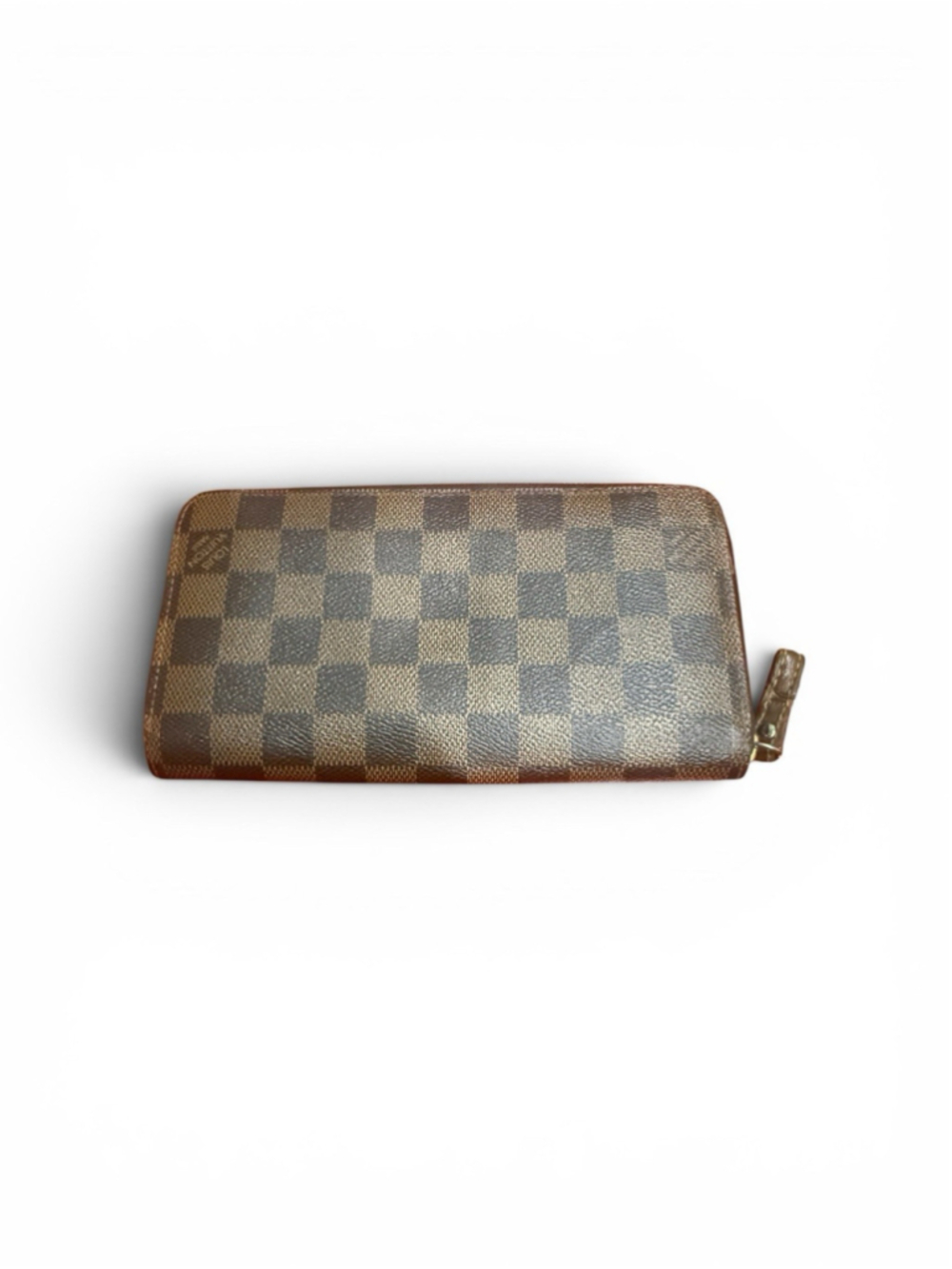 Louis Vuitton Damier Ebene Illustre Zippy Wallet Brown Canvas Purple Interior - Picture 2 of 4